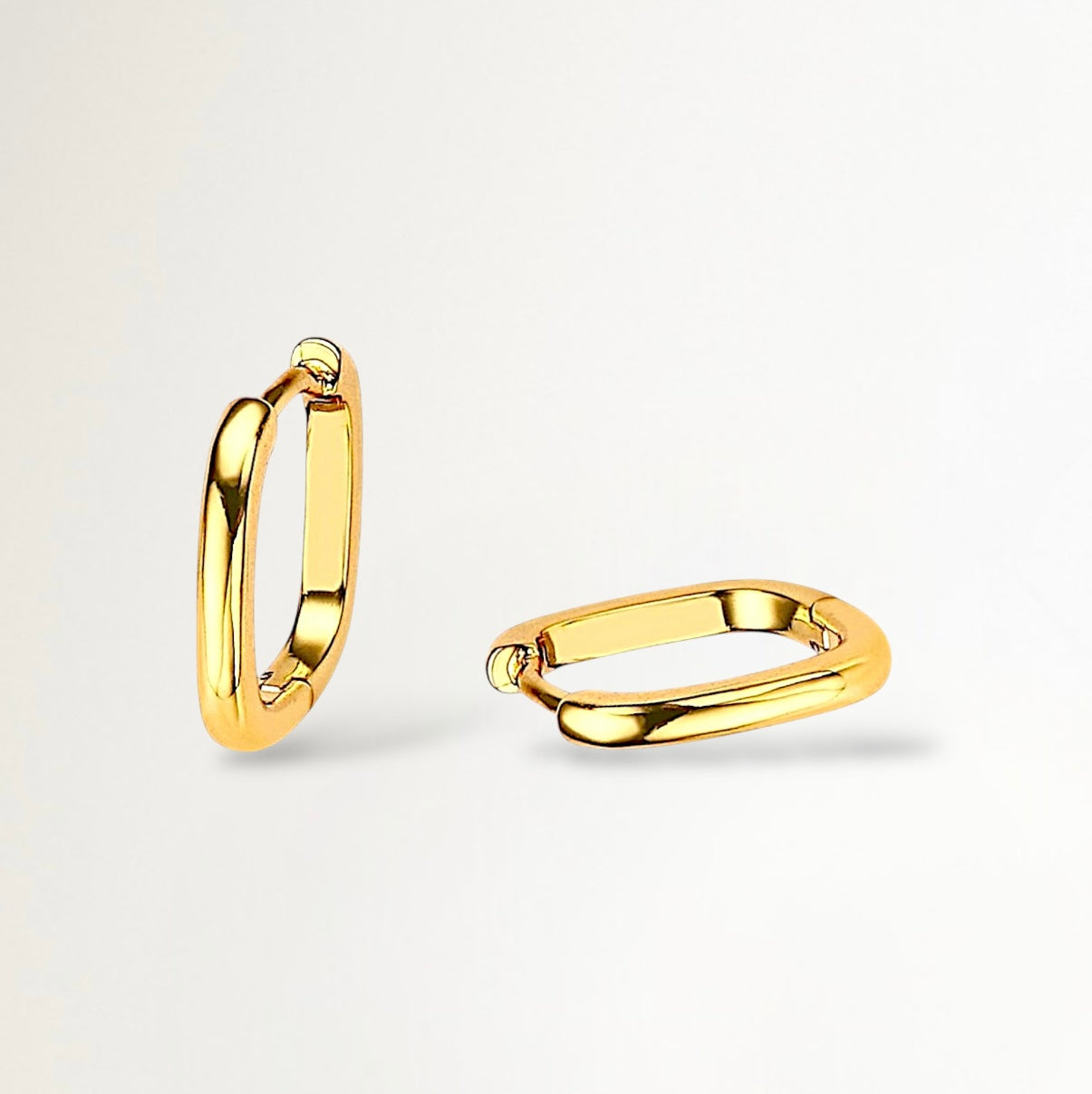 ARGOLLAS DORADAS DE DISEÑO RECTANGULAR