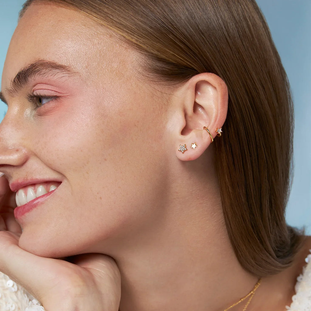PENDIENTES ESTRELLA BAÑADOS EN ORO