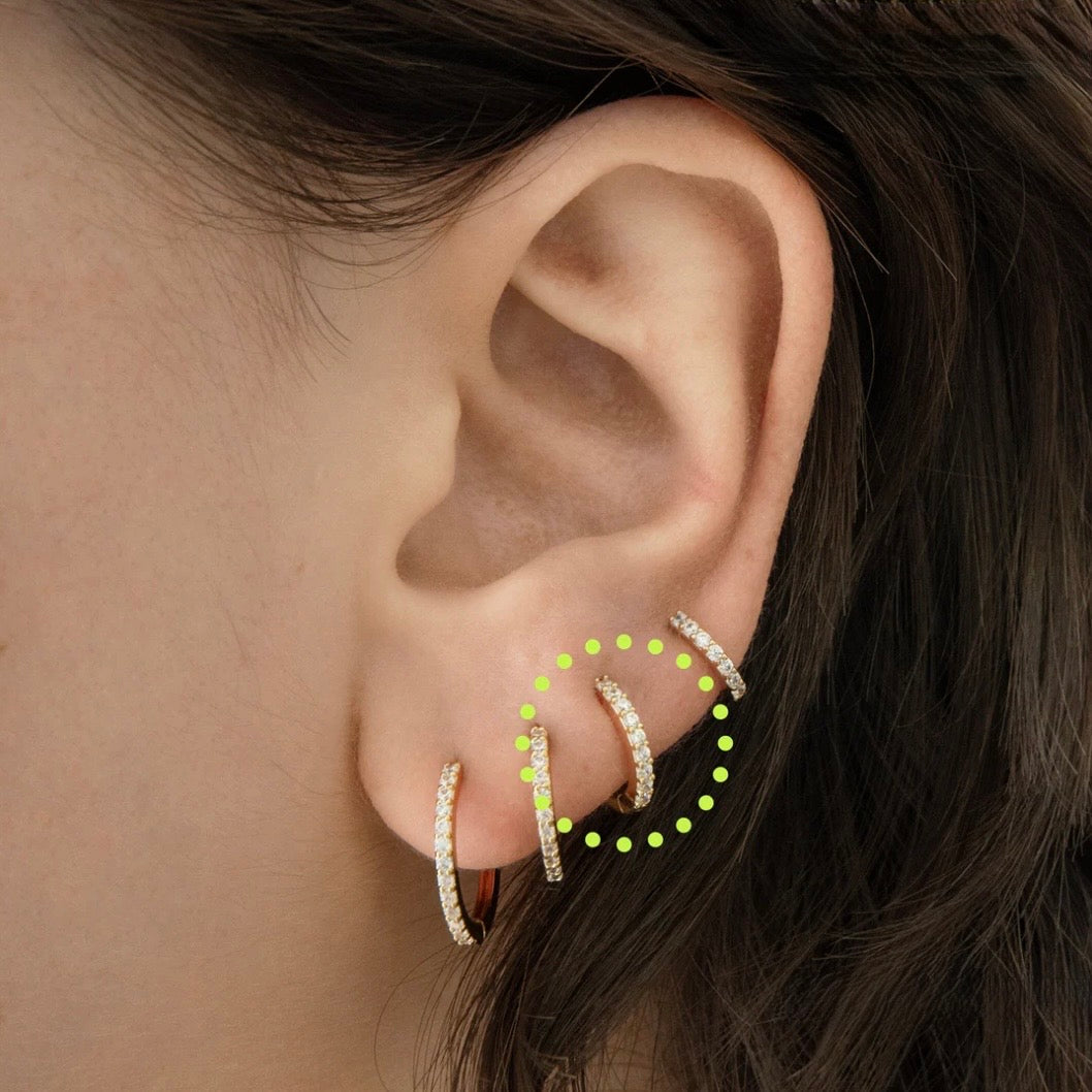 ARITOS SHINE BAÑADAS EN ORO 8MM