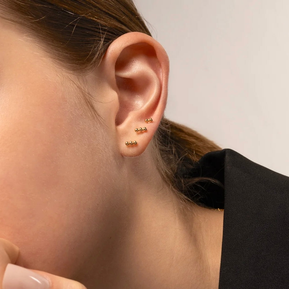 AROS PUNTO BAÑADOS EN ORO