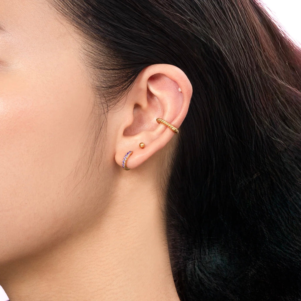 ARITOS HELICOIDAL BAÑADAS EN ORO