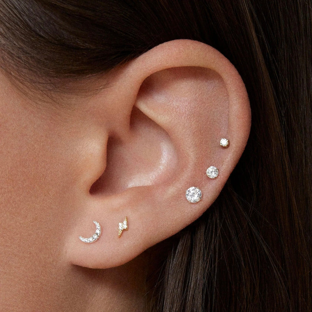 AROS CIRCON RAYO BAÑADOS EN ORO