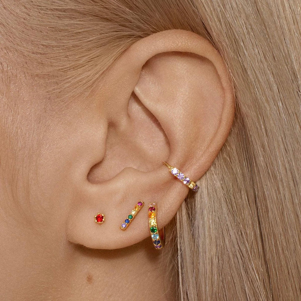 PIERCINGS EN CIRCONIA BAÑADO EN ORO (1 UNIDAD)