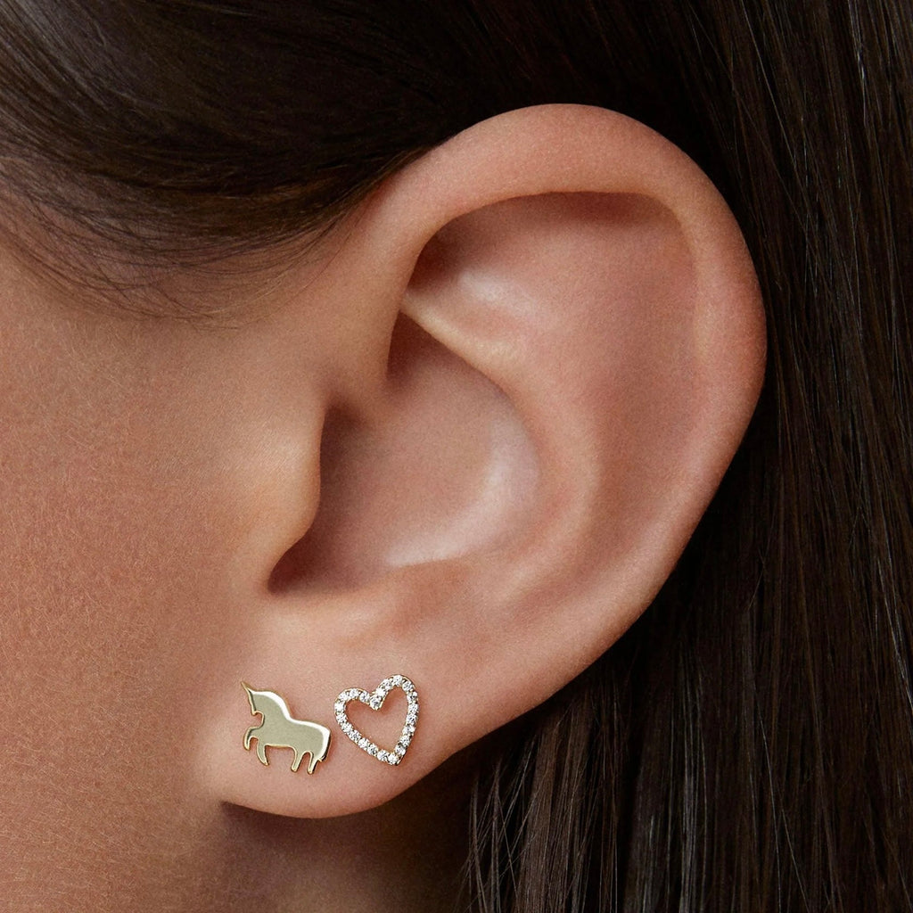 PIERCINGS CORAZON CIRCON BAÑADO EN ORO (1 UNIDAD)