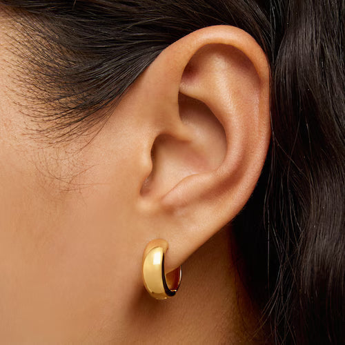 ARITOS LISAS BAÑADAS EN ORO