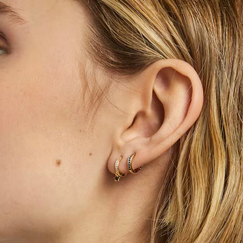 ARITOS ESTRELLA BAÑADAS EN ORO