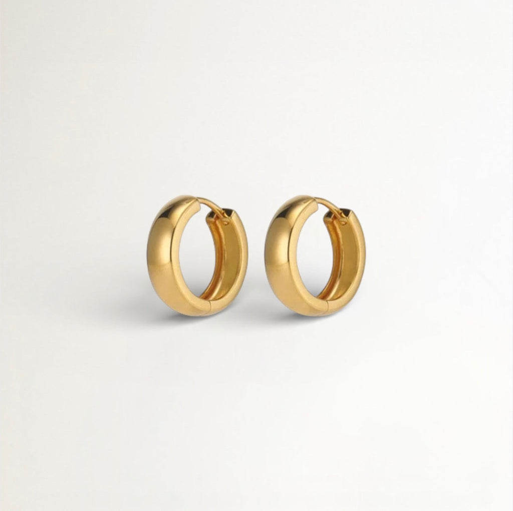 ARITOS LISAS BAÑADAS EN ORO