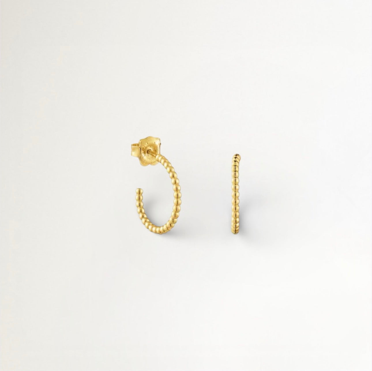 ARITOS CADENA BAÑADAS EN ORO