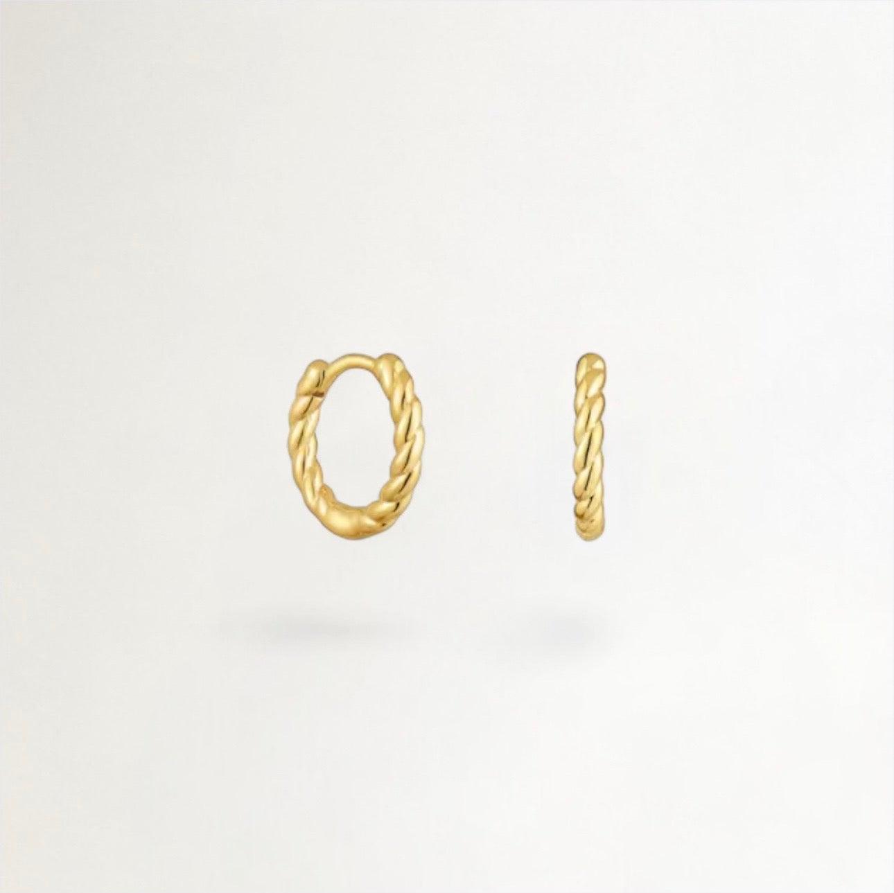 ARITOS ENTRELAZADOS BAÑADAS EN ORO