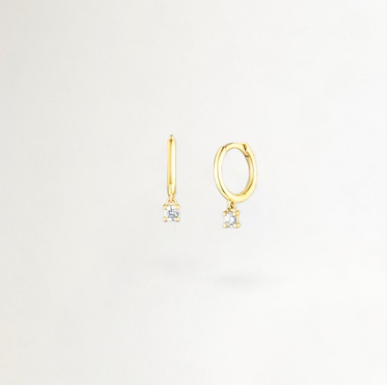 ARITOS CIRCONIA BAÑADAS EN ORO