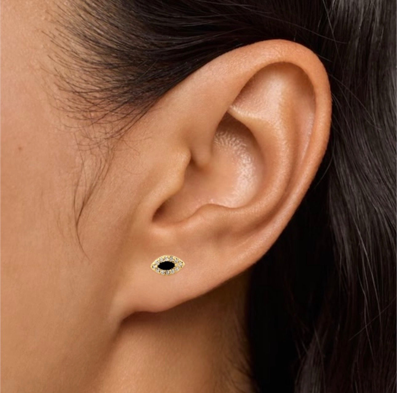 PIERCINGS CIRCON OJO BAÑADO EN ORO (1 UNIDAD)