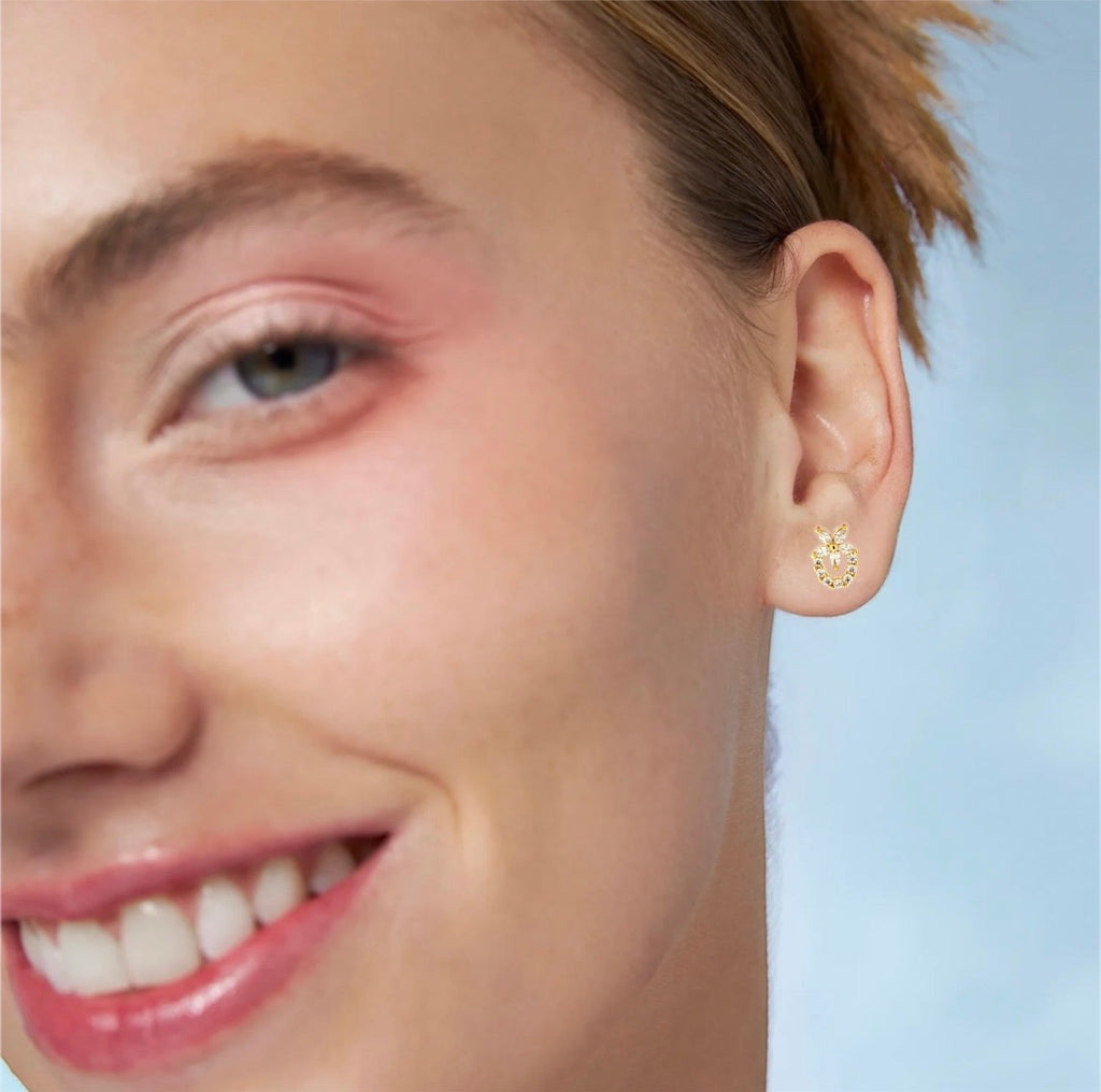 PIERCINGS MARIPOSA BAÑADO EN ORO (1 UNIDAD)