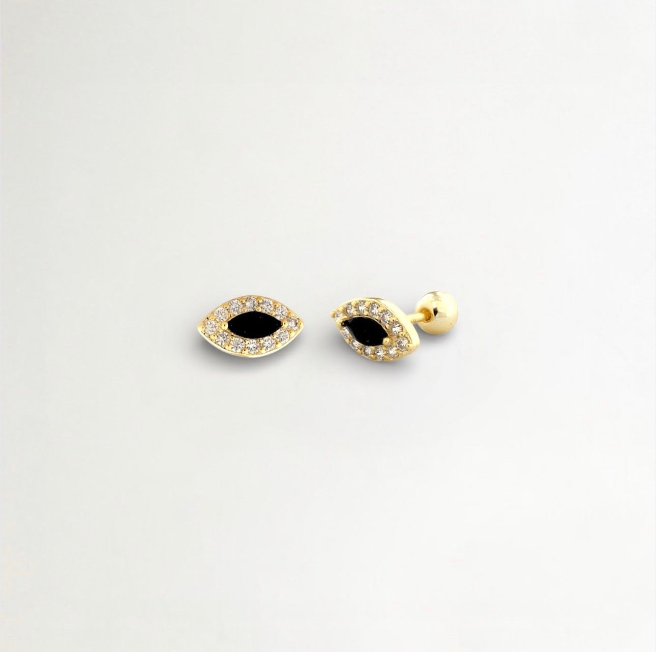 PIERCINGS CIRCON OJO BAÑADO EN ORO (1 UNIDAD)