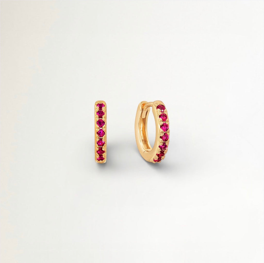 ARITOS VINO BAÑADAS EN ORO