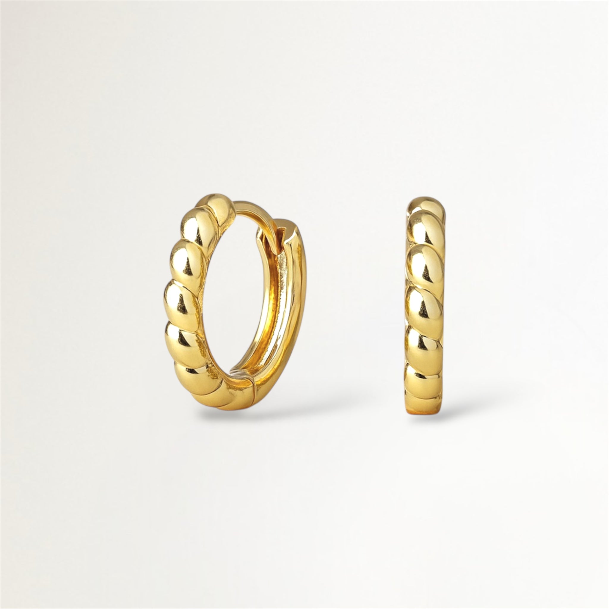 ARGOLLAS DORADAS TRENZADO SUAVE