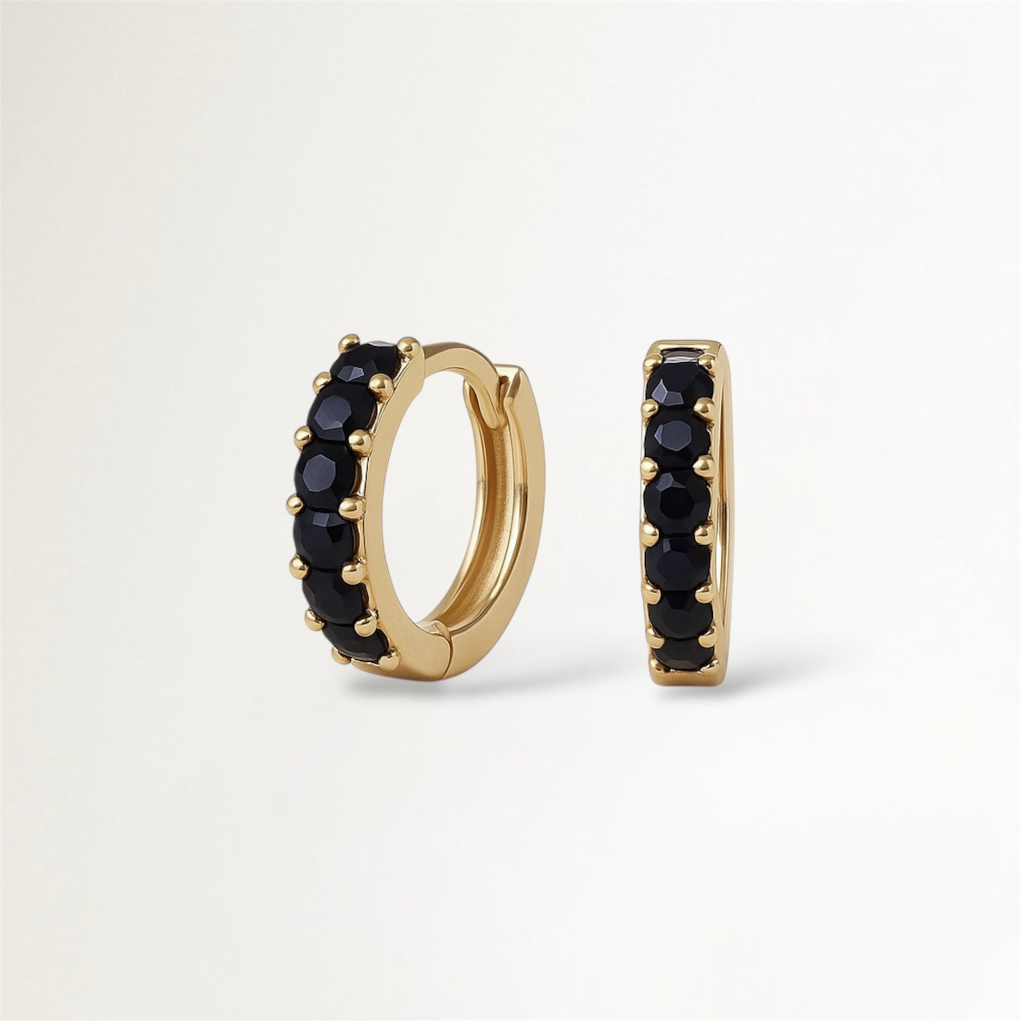 ARGOLLAS CIRCONES NEGROS ENGASTADOS