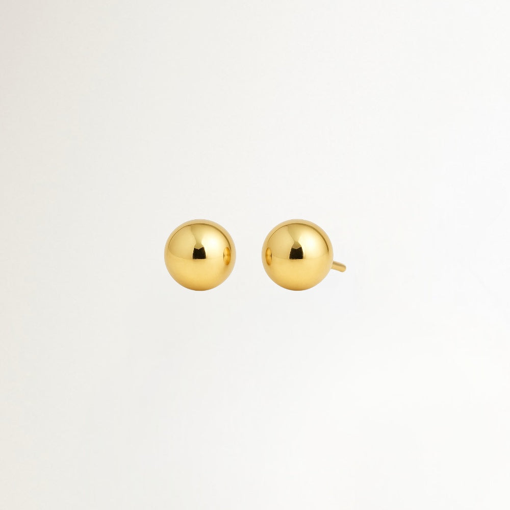 PENDIENTES ESFERA BAÑADOS EN ORO