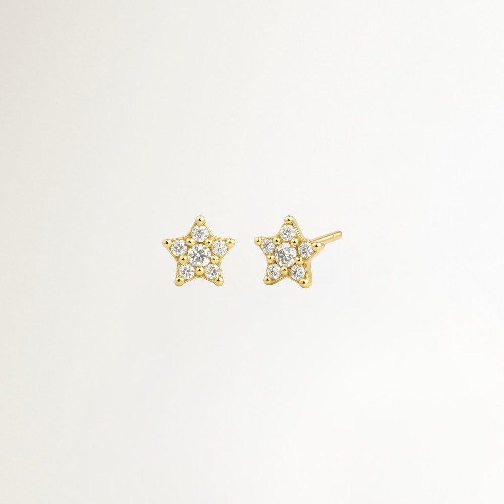 PENDIENTES ESTRELLA BAÑADOS EN ORO
