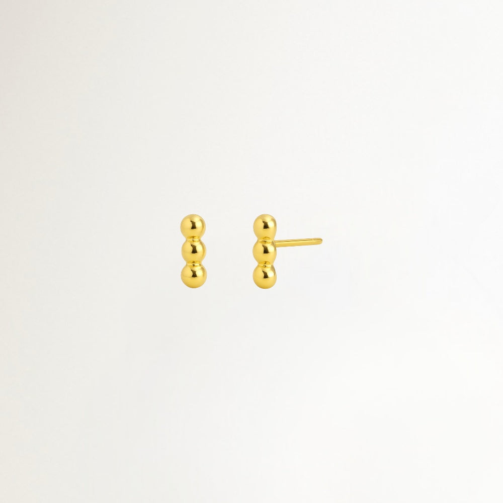 AROS TRIO DE ESFERAS DORADAS