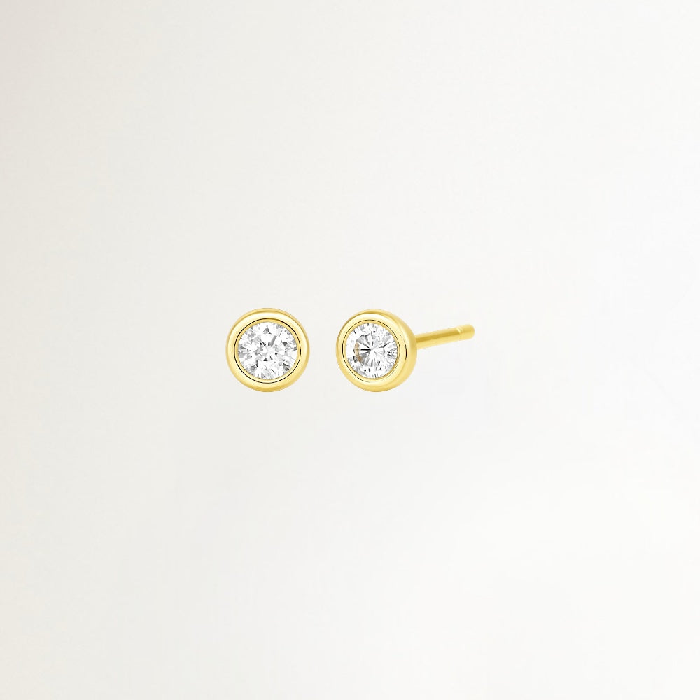 PENDIENTES CIRCON BAÑADOS EN ORO