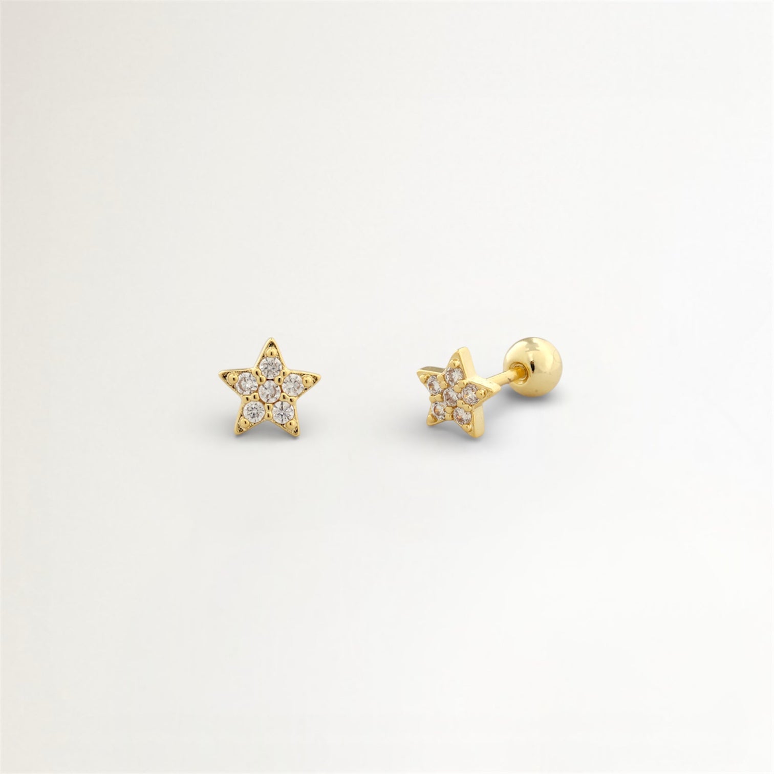 PIERCINGS STARS BAÑADO EN ORO (1 UNIDAD)