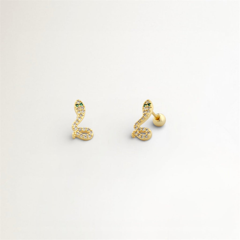 PIERCINGS SERPIENTE BAÑADO EN ORO (1 UNIDAD)