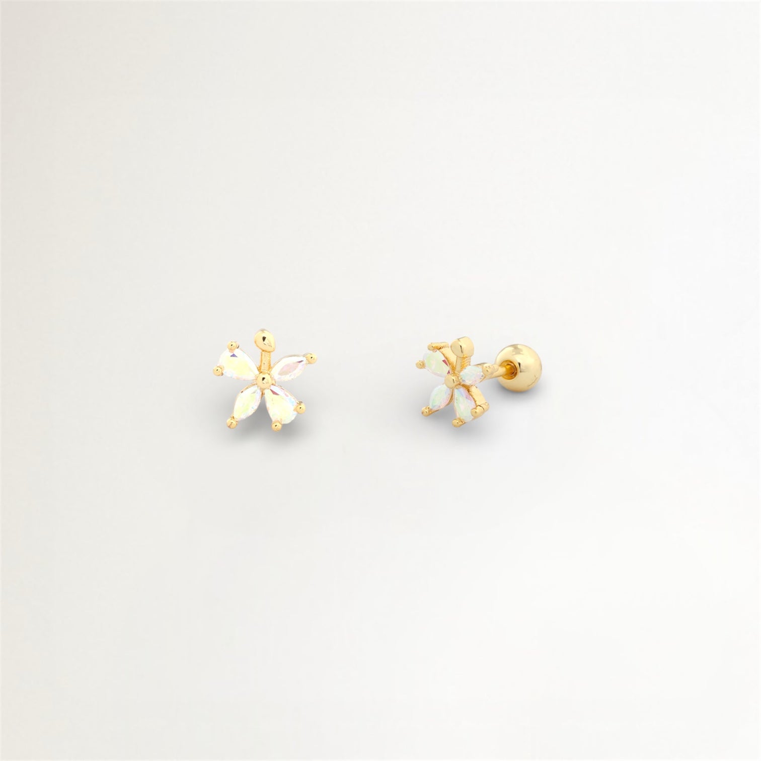PIERCINGS FLORAL BAÑADO EN ORO (1 UNIDAD)