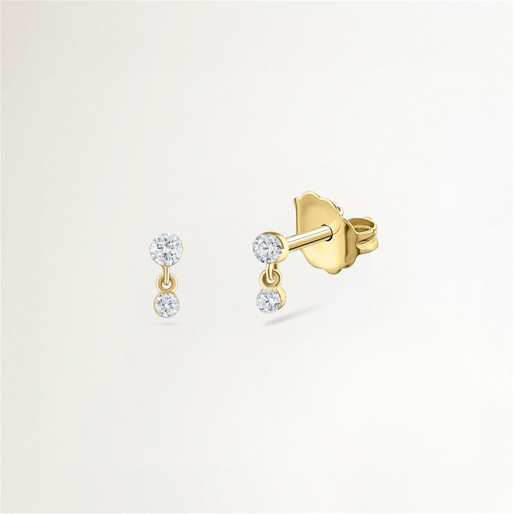 PENDIENTES DOBLE BAÑADOS EN ORO