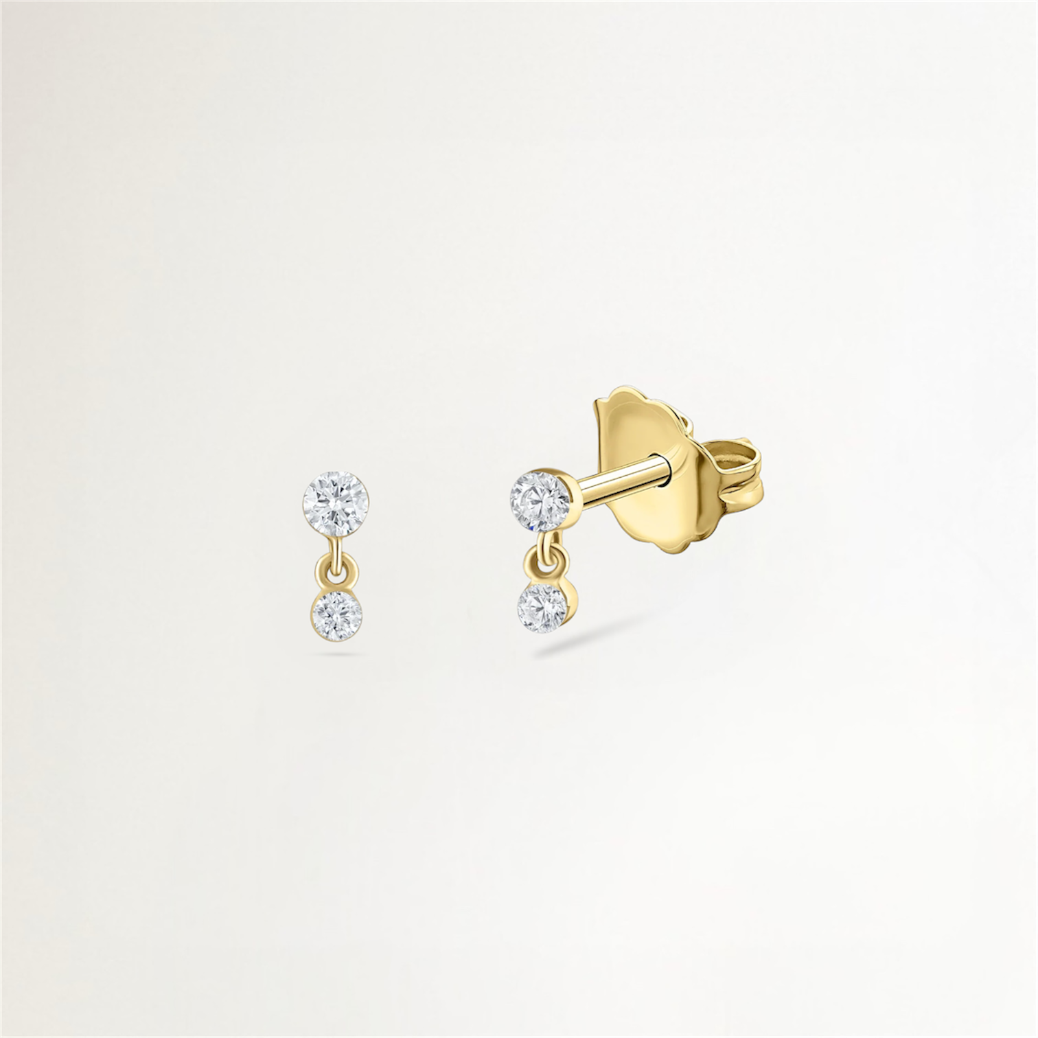 PENDIENTES DOBLE BAÑADOS EN ORO