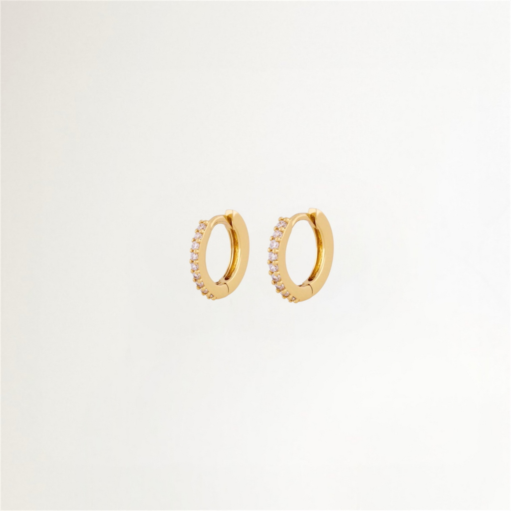 ARITOS SHINE BAÑADAS EN ORO 11MM