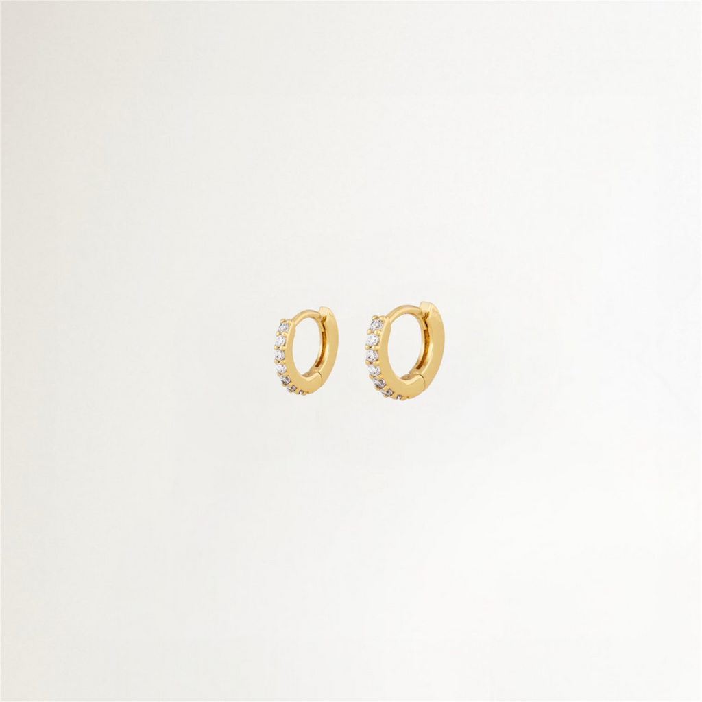 ARITOS SHINE BAÑADAS EN ORO 8MM