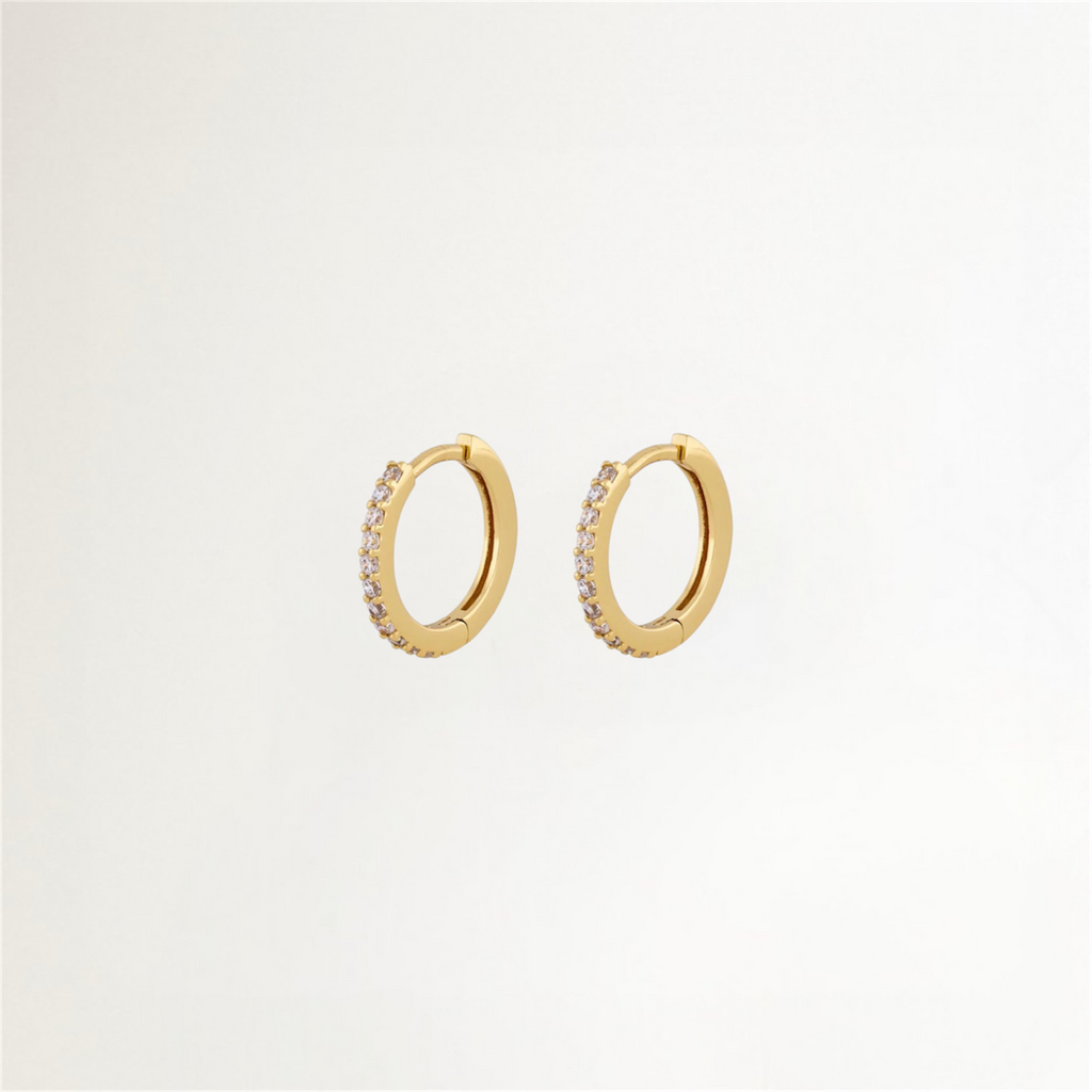 ARITOS SHINE BAÑADAS EN ORO 13MM