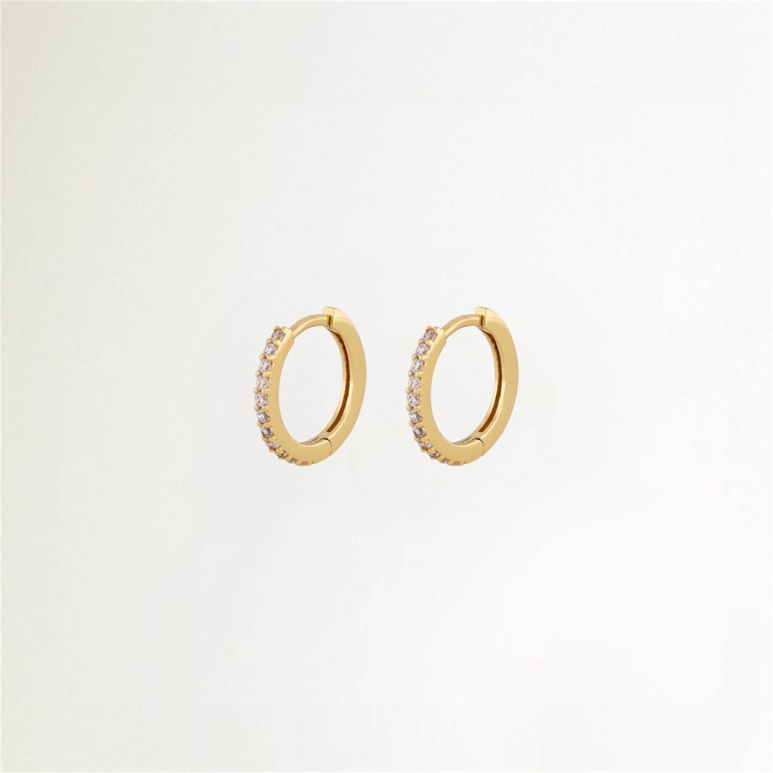 ARITOS SHINE BAÑADAS EN ORO 13MM