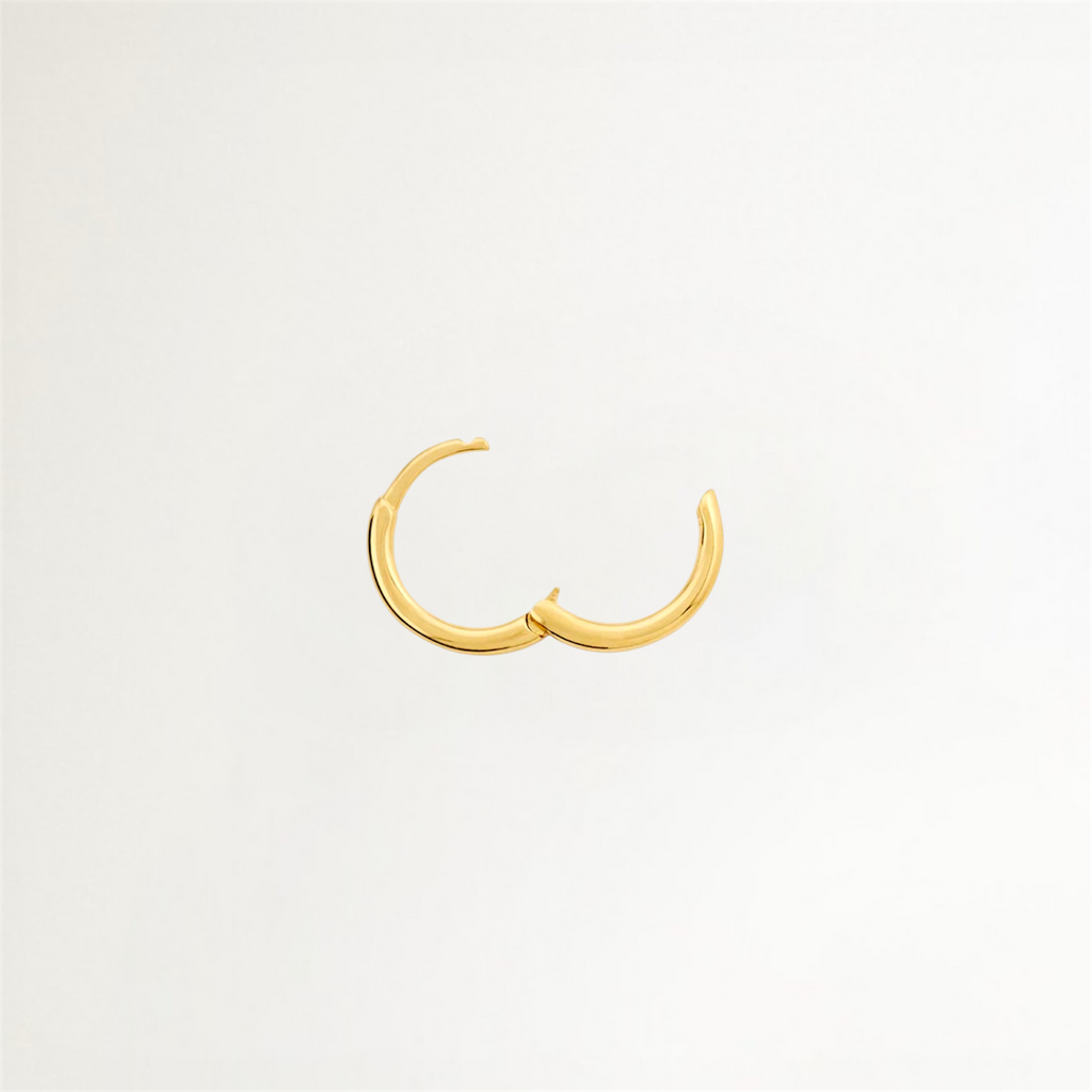 ARITOS LISAS BAÑADAS EN ORO 11MM