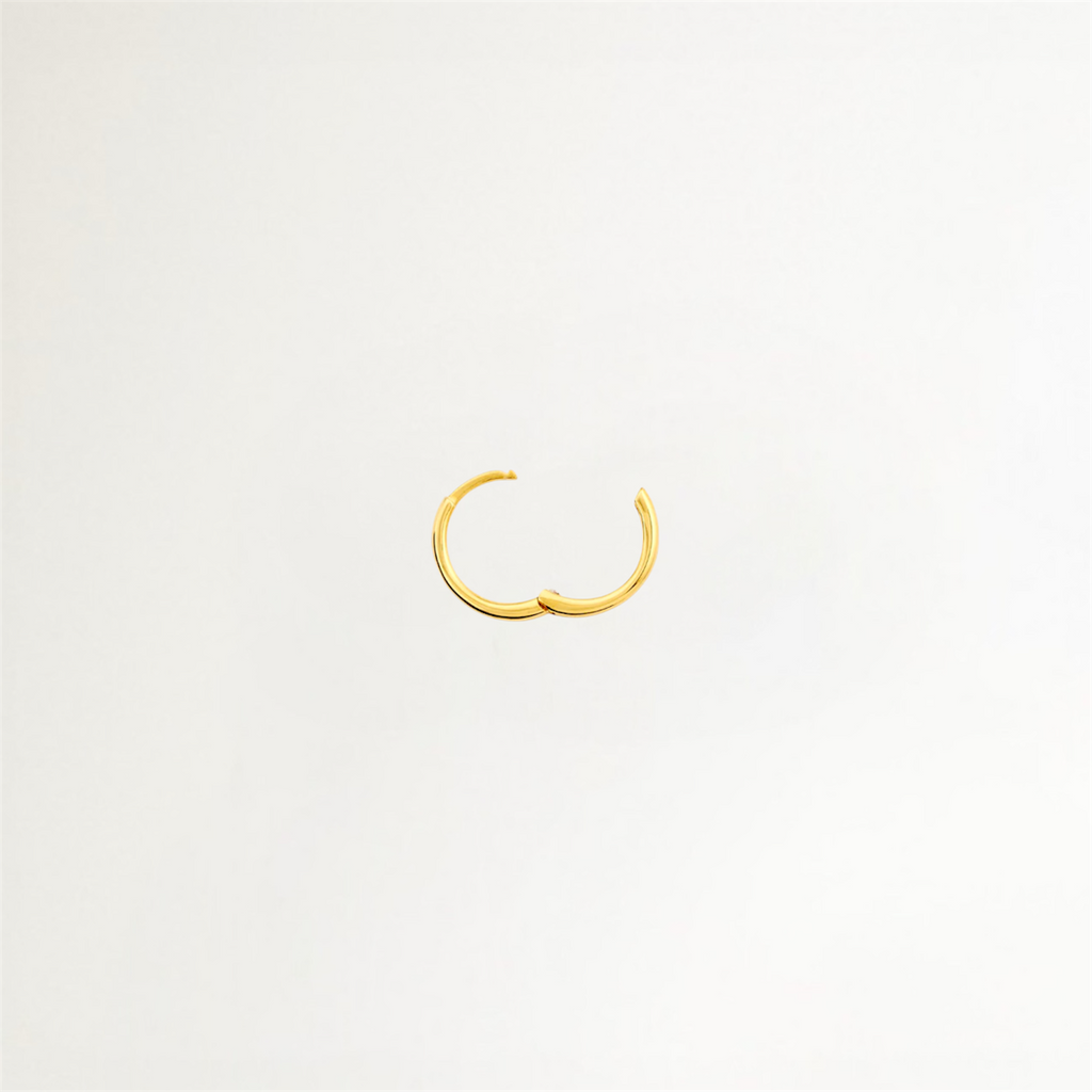 ARITOS LISAS BAÑADAS EN ORO 9MM