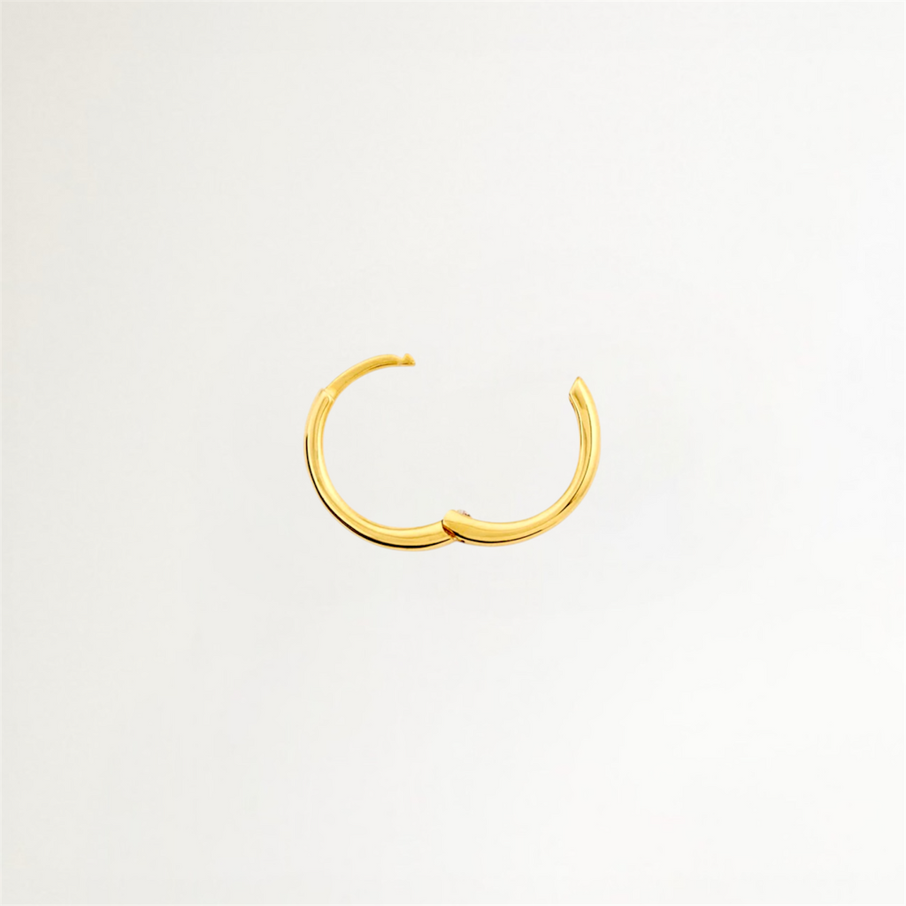 ARITOS LISAS BAÑADAS EN ORO 13MM