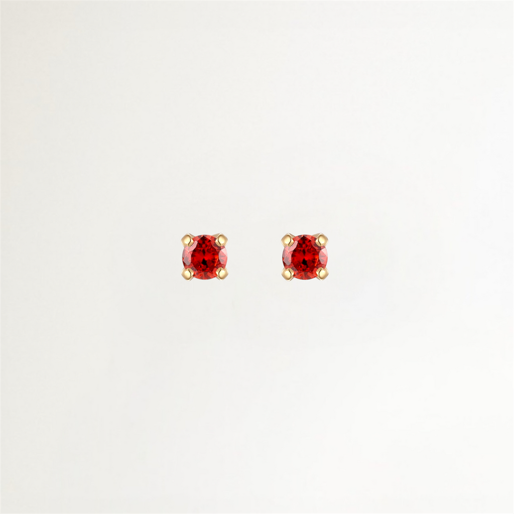 AROS CIRCON NARANJA BAÑADOS EN ORO