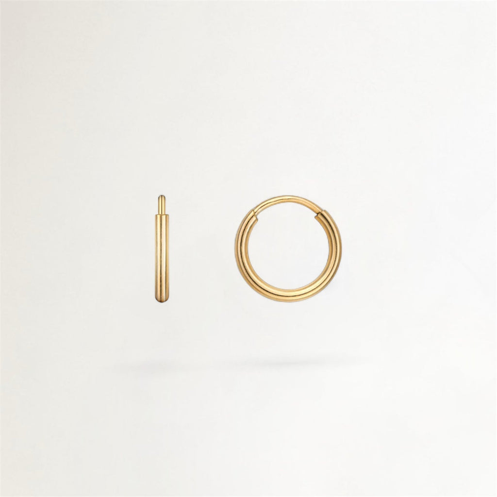 ARITOS BAÑADAS EN ORO 10MM